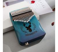 RZiioo 17 key Kalimba Thumb Piano with Hand-Rest Curve Design and EVA High-Performance Protective Box, Portable Gifts for Kids Adult Beginners,B