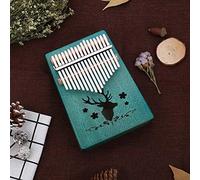RZiioo Kalimba 17 Keys Thumb Piano with Study Instruction and Tune Hammer, Pocket Thumb Piano, Portable Wood Finger Piano for Kids Adult Beginners,7