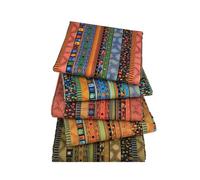 RZJHP 50/25CM 10/20Inches 5pcs/set Boho Jacquard Cotton Fabric Patchwork Squares Fabric Bundle Craft Patchwork Fabric For Girls