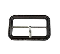 RZJHP Genuine Leather Covered Belt Buckle Kit, 60MM Inner Slide Buckles, Replacement Clasp for Backpack Strap, Pet Collars, DIY Sewing and Crafting