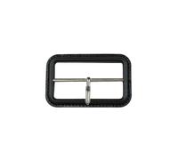 RZJHP Genuine Leather Covered Belt Buckle Kit, 60MM Inner Slide Buckles, Replacement Clasp for Backpack Strap, Pet Collars, DIY Sewing and Crafting