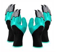 RZJZGZ 2 Pairs Garden Gloves with Claws, Waterproof Gardening Work Gloves | Quick & Easy to Digging & Planting Safe Rubber Gloves for Women and Men Home Working