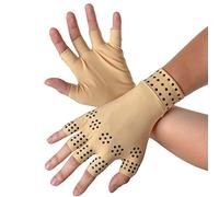 RZJZGZ Arthritis Gloves Compression Gloves Fingerless Glove Magnetic Arthritis Fingerless Gloves Relief Hand Pain Joints Relief (Nude, 1 Pack)