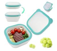 RZJZGZ Food Container, Meal Prep Reusable Silicone Containers with Lids, BPA Free Foldable Magnetic Foods Prep Crisper for Microwavable, Freezer Storage & Dishwashers Safe - Long-lasting Fresh Box