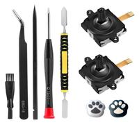 Rzkipdy Joystick Replacement for Oculus Quest 2 Controller - Upgraded Gen 3 OEM Analog Stick Thumbstick Parts Repair Tool Kit Accessories with T5 Screwdriver, Thumb Caps, Tweezers, Pry Tool