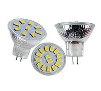 RZL Lighting, 1-Pack, Led Spot Bulb Light Spotlight GU4 Mr11 DC12v/24v 1W/2W Glass Cup Diameter 35mm Lamp(Warm White,SMD5730 9leds)
