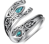 RZLEHORDF Sterling Silver Adjustable Sunflower Spoon Ring Classic Style Women Boho Valentine's Day, Ajustable, Copper, No Gemstone