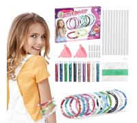 RZMZBY Girls Games 6-10 Years, DIY Girl Bracelet Kit, Glitter Bracelet Making Kits, Party Favors, Birthday Gift Girl