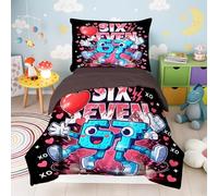 RZPFQB Steal a Brainrot Double Duvet Cover Sets Soft Printed Kids Teens Bedding Set Brushed Microfiber Duvet Covers with Pillowcases Italian Brainrot 67 200x200 CM Brainrot 67