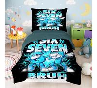 RZPFQB Steal a Brainrot Double Duvet Cover Sets Soft Printed Kids Teens Bedding Set Brushed Microfiber Duvet Covers with Pillowcases Italian Brainrot 67 200x200 CM Brainrot 47