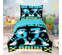 RZPFQB Steal a Brainrot Single Size Duvet Cover Sets Soft Printed Kids Teens Bedding Set Brushed Microfiber Duvet Covers with Pillowcases Italian Brainrot 67 135x200 CM Brainrot 2