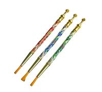 RZRHMUHN 3-Piece Orthodox Religious Pen Set Enamel Decorated Liturgical Writing Instruments with Golden Accents Ideal for Sacred Ceremonies Prayer Gift Giving (250g)