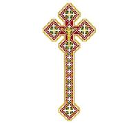 RZRHMUHN Orthodox Cross,Metal Crucifix,Gift for Priest,Hand-held Jesus Cross,Churches,Weddings,Funerals,8.66 In*3.74 In
