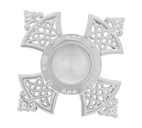 RZRHMUHN Religious Ornate Brass Monstrance Reliquary Box,Suitable For Collection And Religious Ceremonies (SilverWhite)