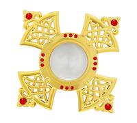 RZRHMUHN Religious Ornate Brass Monstrance Reliquary Box,Suitable For Collection And Religious Ceremonies (GoldRed)