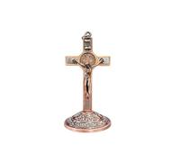 RZRHMUHN St. Benedict Crucifix Catholic Protection Cross Pendant Vintage Bronze Medal Religious Gift