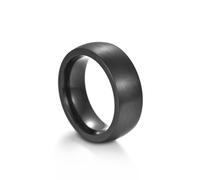 RZRPYFMM 2-Piece Set-8Mm Tungsten Steel Ring/Tungsten Brushed Black/Silver Jewelry/Punk Men And Women Engagement Wedding Rings,Black,11