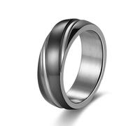 RZRPYFMM 6Mm Stainless Steel Ring Silver Room Black His And Her True Love Promise Ring Couple Married Engagement Band Top Ring,Silver,11