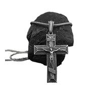 RZRPYFMM Christian Good Friday Cross Pure Tin Pendant Men's Religious Punk Hip Hop Jewelry Accessories Amulet