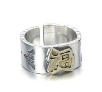 RZRPYFMM Men's S925 Sterling Silver Blessing Ring, A Stylish Niche Sterling Silver Ring,Silver,12