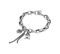 RZRPYFMM S925 Sterling Silver Fashion Bracelet for Men And Women, Creative Anchor Set Bracelet,Silver,17cm