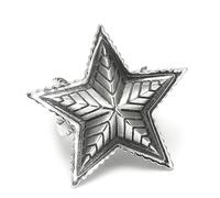 RZRPYFMM S925 Sterling Silver Large Five-Pointed Star Men's Ring, Personalised Simple Sterling Silver Ring,Silver,12