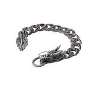 RZRPYFMM S925 Sterling Silver Vintage Bracelet Fashionable And Dominant Men's Bracelet, Personalized Fashion Bracelet,Silver,20cm