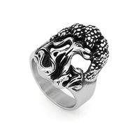 RZRPYFMM Viking Tree of Life Ring Nordic Mythology Men's Stainless Steel Norway Yggdrasil Tree of Life Amulet Ring Viking Jewelry,Silver,12