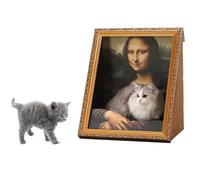 rzrzrz Mona Lisa Cat Bed Cardboard Cats House for Indoor Cat Scratcher Couch Furniture for Cats Kitten Kitty Art Oil Painting Frame Pad Board for Pet Cave Scratching Decoration