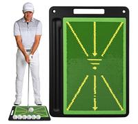 Rzspher Golf Swing Mat for Training Improve Your Swing with Instant Feedback Indoor/Outdoor, Heavy Anti Slip Rubber Base, Portable Swing Training Aid Durable Impact Velvet Nice Gift for Golf Beginners