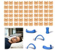 Rzspher Magnetic Nose Strip with Storage Case, Magnetic Nasal Strips for Breathing (60 Pcs), Drug-Free Snoring Aid for Men and Women, Help Open Nasal Passages, Easy to Use and Remove (Blue)