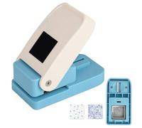 Rzspher Rectangle Hole Punch, 9x5cm Stamp Rectangle Paper Punch, Scalloped Rectangle Lever Action Craft Punch for Card Making, Scrapbooking, DIY Make