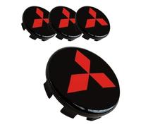 RZSYSSZD 4 Pcs Car Hub Centre Caps for Mitsubishi 55mm Radkappen,Waterproof Wheel Center Hub Caps Dustproof and Rust-Proof Wheel Hub Caps Accessories