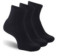 RZTT Running Athletic Ankle Socks Strong Arch Support Thin Soft 90% Merino Wool Low Cut Socks 3 Pack, 3 Black, Large