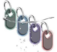 Rzttwl 4 Pack Waterproof Compatible with Samsung Galaxy SmartTag2 Holder, TPU GPS Tracker Protective Case Samsung Tag 2 with Keychain, Anti-Scratch Samsung Smart Tag 2 Case (Pink Blue Green Purple)