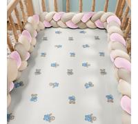 RZYW 3 StrandAnti-Fall Bed Guard Rail Knot Ornament Breathable Soft Cotton Cushions, Living Room or Bedroom,S5,400CM