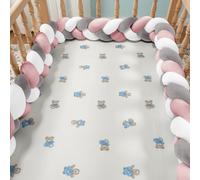 RZYW 3 StrandAnti-Fall Bed Guard Rail Knot Ornament Breathable Soft Cotton Cushions, Living Room or Bedroom,S8,500CM