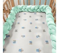 RZYW 3 StrandAnti-Fall Bed Guard Rail Knot Ornament Breathable Soft Cotton Cushions, Living Room or Bedroom,S3,100CM