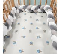 RZYW 3 StrandAnti-Fall Bed Guard Rail Knot Ornament Breathable Soft Cotton Cushions, Living Room or Bedroom,S17,500CM