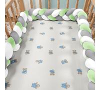 RZYW 3 StrandAnti-Fall Bed Guard Rail Knot Ornament Breathable Soft Cotton Cushions, Living Room or Bedroom,S10,400CM