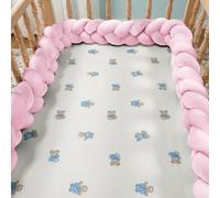 RZYW 3 StrandAnti-Fall Bed Guard Rail Knot Ornament Breathable Soft Cotton Cushions, Living Room or Bedroom,S14,450CM