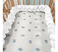 RZYW 3 StrandAnti-Fall Bed Guard Rail Knot Ornament Breathable Soft Cotton Cushions, Living Room or Bedroom,S1,100CM