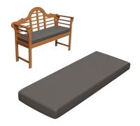 RZYW 5cm Thick Bench Cushion Outdoor, Swing Seat Cushions, Waterproof Garden Bench Cushions 2/3 Seater, Non-Slip Chair Cushion Long Bench Seat Pad For Window, Patio, Sofa, Dinning,Gray,165x50cm