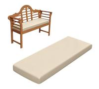 RZYW 5cm Thick Waterproof Seat Cushions Outdoor, Window Seat Cushion Bench Cushion Swing Replacement Pad, Non-Slip Bay Window Cushion Indoor, Garden Furniture Cushions,Beige,135x60cm