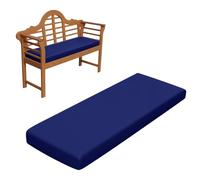 RZYW 5cm Thick Waterproof Seat Cushions Outdoor, Window Seat Cushion Bench Cushion Swing Replacement Pad, Non-Slip Bay Window Cushion Indoor, Garden Furniture Cushions,Blue,155x55cm