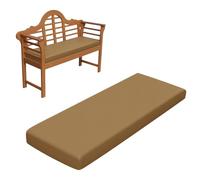 RZYW 5cm Thick Waterproof Seat Cushions Outdoor, Window Seat Cushion Bench Cushion Swing Replacement Pad, Non-Slip Bay Window Cushion Indoor, Garden Furniture Cushions,Khaki,115x60cm