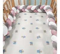 RZYW Bed Head Protector for Room Decor, Decorating Anti-Fall All-Round Protection Pillow Rug, Braided Knotted Cushion,S5,300CM