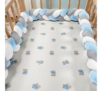 RZYW Bed Head Protector for Room Decor, Decorating Anti-Fall All-Round Protection Pillow Rug, Braided Knotted Cushion,S15,350CM