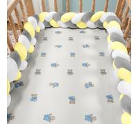 RZYW Bed Head Protector for Room Decor, Decorating Anti-Fall All-Round Protection Pillow Rug, Braided Knotted Cushion,S14,300CM