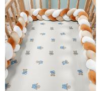 RZYW Bed Head Protector for Room Decor, Decorating Anti-Fall All-Round Protection Pillow Rug, Braided Knotted Cushion,S20,400CM